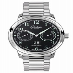 Glashutte Original Senator Observer Stainless Steel / Black / Bracelet 100-14-07-02-70