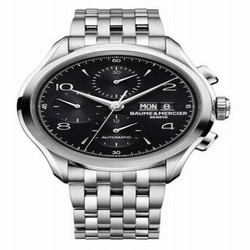 Baume & Mercier Clifton Chronograph Black Bracelet 10212