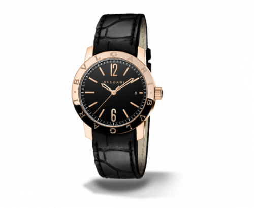 Bulgari Bulgari Solotempo 39 Pink Gold Black 102261