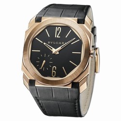 Bulgari Octo Finissimo 100m Pink Gold / Black / Alligator 103286