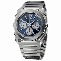 Bulgari Octo Finissimo S Chronograph GMT Stainless Steel / Blue / Bracelet 103467