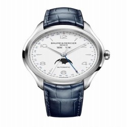 Baume & Mercier Clifton Complete Calendar Stainless Steel / White / Strap 10450