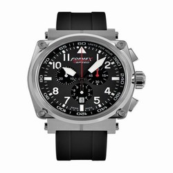 Formex Pilot Quartz Chronograph Black / Rubber 1100.1.3020.910