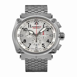 Formex Pilot Quartz Chronograph Silver / Bracelet 1100.1.3040.100