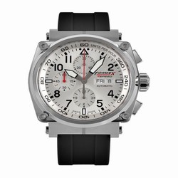 Formex Pilot Automatic Chronograph Silver / Rubber 1100.1.8040.910