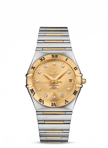 Omega Constellation Co-Axial 35.5 Stainless Steel / Yellow Gold / Champagne / 160 Years 111.20.36.20.58.001
