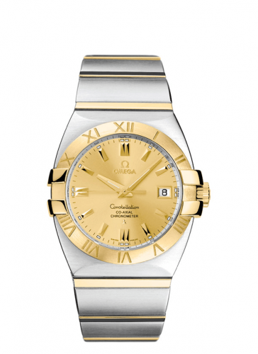 Omega Constellation Co-Axial 35 Double Eagle Stainless Steel / Yellow Gold / Champagne 1201.10.00