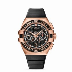 Omega Constellation Co-Axial 44 Chronograph Double Eagle Four Counters Red Gold / Black / Rubber 121.62.44.52.01.001