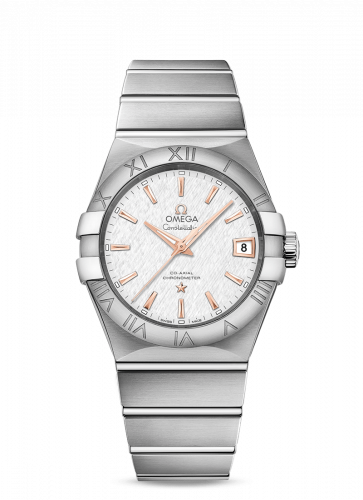 Omega Constellation Co-Axial 38 Stainless Steel / Silver Slik 123.10.38.21.02.002