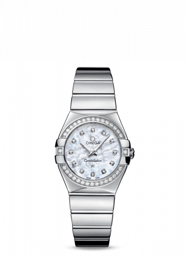 Omega Constellation Quartz 27 Polished Stainless Steel / Diamond / MOP 123.15.27.60.55.003