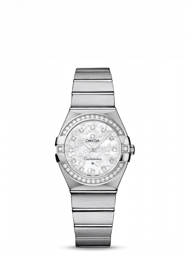 Omega Constellation Quartz 27 Brushed Stainless Steel / Diamond / MOP Omega 123.15.27.60.55.005
