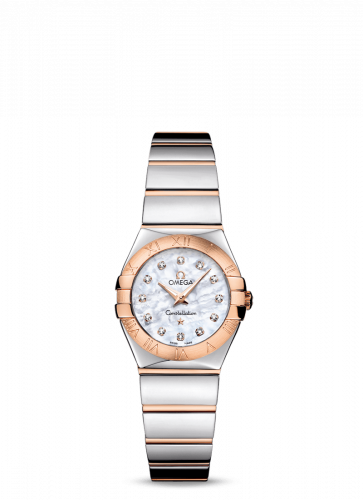 Omega Constellation Quartz 24 Polished Stainless Steel / Red Gold / MOP 123.20.24.60.55.003
