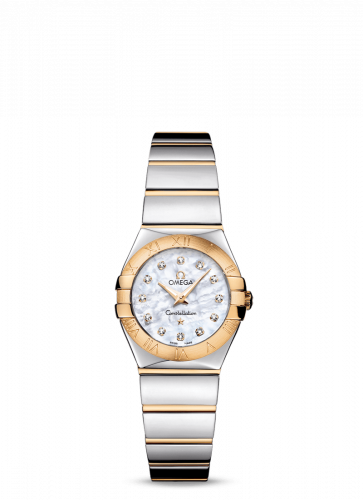 Omega Constellation Quartz 24 Polished Stainless Steel / Yellow Gold / MOP 123.20.24.60.55.004