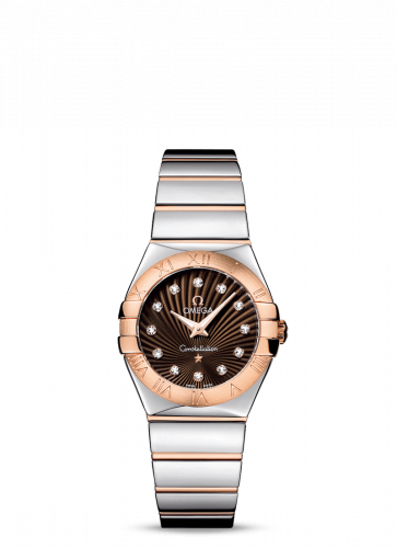 Omega Constellation Quartz 27 Polished Stainless Steel / Red Gold / Brown Supernova 123.20.27.60.63.002