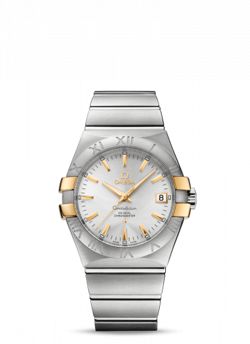 Omega Constellation Co-Axial 35 Stainless Steel / Yellow Gold Claws / Silver 123.20.35.20.02.004
