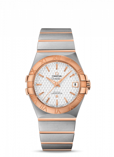 Omega Constellation Co-Axial 35 Stainless Steel / Red Gold / Lozenge Silver 123.20.35.20.02.005