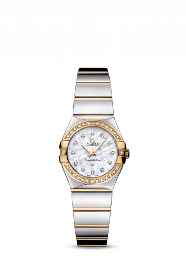 Omega Constellation Quartz 24 Polished Stainless Steel / Yellow Gold / Diamond / MOP 123.25.24.60.55.007