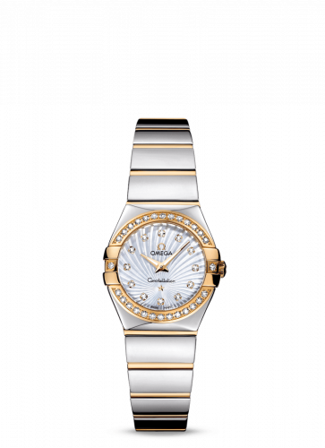 Omega Constellation Quartz 24 Polished Stainless Steel / Yellow Gold / Diamond / MOP Supernova 123.25.24.60.55.008
