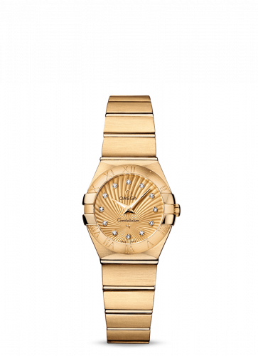 Omega Constellation Quartz 24 Brushed Yellow Gold / Champagne Supernova 123.50.24.60.58.001