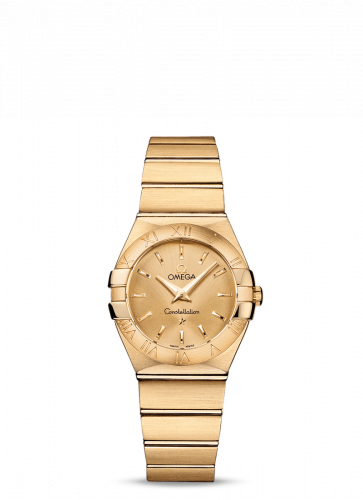 Omega Constellation Quartz 27 Brushed Yellow Gold / Champagne 123.50.27.60.08.001