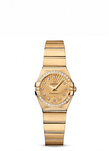 Omega Constellation Quartz 24 Brushed Yellow Gold / Diamond / Champagne Supernova 123.55.24.60.58.001