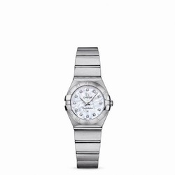 Omega Constellation Quartz 24 Brushed Stainless Steel / MOP 123.10.24.60.55.001