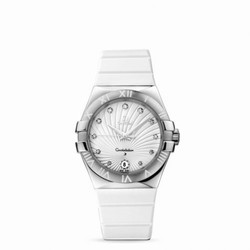 Omega Constellation Quartz 35 Stainless Steel / White Supernova / Rubber 123.12.35.60.52.001