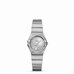 Omega Constellation Quartz 24 Brushed Stainless Steel / Diamond / Silver Omega 123.15.24.60.52.001