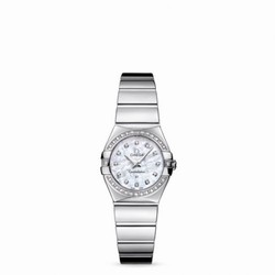 Omega Constellation Quartz 24 Brushed Stainless Steel / Diamond / MOP 123.15.24.60.55.001