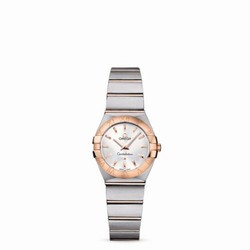 Omega Constellation Quartz 24 Brushed Stainless Steel / Red Gold / Silver 123.20.24.60.02.001