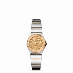Omega Constellation Quartz 24 Polished Stainless Steel / Yellow Gold / Champagne Supernova 123.20.24.60.58.002