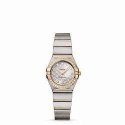 Omega Constellation Quartz 24 Brushed Stainless Steel / Yellow Gold / Silver Omega 123.25.24.60.52.002