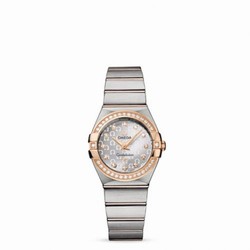 Omega Constellation Quartz 27 Brushed Stainless Steel / Red Gold / Silver Omega 123.25.27.60.52.001