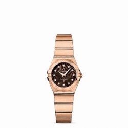 Omega Constellation Quartz 24 Brushed Red Gold / Brown Supernova 123.50.24.60.63.001
