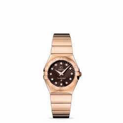 Omega Constellation Quartz 27 Polished Red Gold / Brown Supernova 123.50.27.60.63.002