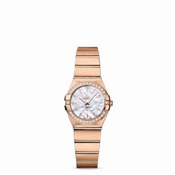 Omega Constellation Quartz 24 Brushed Red Gold / Diamond / MOP 123.55.24.60.55.002