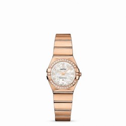 Omega Constellation Quartz 24 Brushed Red Gold / Diamond / MOP Omega 123.55.24.60.55.015