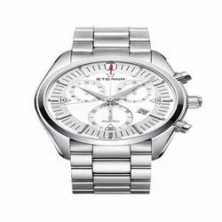Eterna KonTiki Quartz Chronograph Silver / Bracelet 1250.41.11.0217