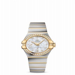 Omega Constellation Co?Axial Master Chronometer 27 Small Seconds Stainless Steel / Yellow Gold / Diamond / MOP 127.25.27.20.55.002