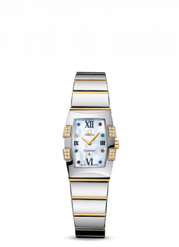 Omega Constellation Quadrella Quartz 25 Stainless Steel / Yellow Gold / MOP 1284.79.00