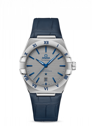 Omega Constellation Master Chronometer 39 Stainless Steel / Grey / Alligator 131.13.39.20.06.002