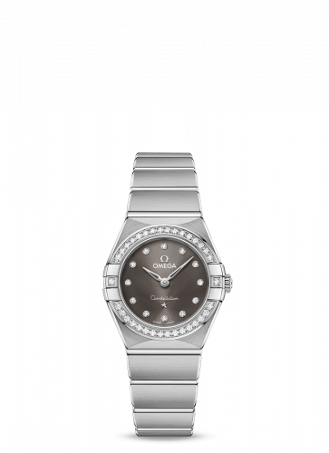 Omega Constellation Manhattan 25 Quartz Stainless Steel / Grey - Diamond / Diamond 131.15.25.60.56.001