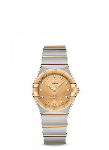 Omega Constellation Manhattan 28 Quartz Stainless Steel / Yellow Gold / Champagne Diamond 131.20.28.60.58.001
