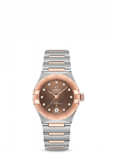 Omega Constellation Manhattan 29 Co-Axial Master Chronometer Stainless Steel / Sedna Gold / Brown Diamond 131.20.29.20.63.001