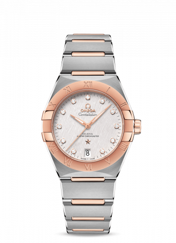 Omega Constellation Master Chronometer 36 Stainless Steel / Sedna / Silver - Diamond / Bracelet 131.20.36.20.52.001