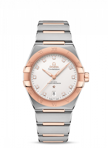 Omega Constellation Master Chronometer 39 Stainless Steel / Sedna / Silver-Diamond / Bracelet 131.20.39.20.52.001