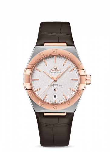 Omega Constellation Master Chronometer 39 Stainless Steel / Sedna / Silver / Alligator 131.23.39.20.02.001