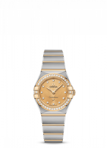 Omega Constellation Manhattan 25 Quartz Stainless Steel / Yellow Gold / Champagne - Diamond / Diamond 131.25.25.60.58.001