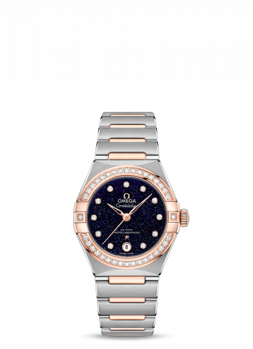 Omega Constellation Manhattan 29 Co-Axial Master Chronometer Stainless Steel / Sedna Gold / Aventurine / Diamond 131.25.29.20.53.002