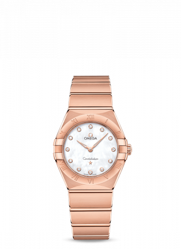 Omega Constellation Manhattan 28 Quartz Sedna Gold / MOP 131.50.28.60.55.001